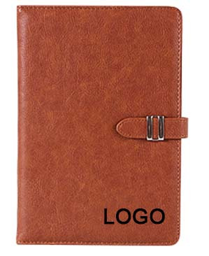 高檔防真皮面筆記本 皮帶扣平裝記事本 A5定制款