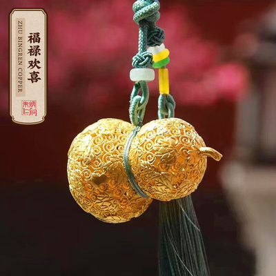 朱炳仁銅福祿歡喜車掛